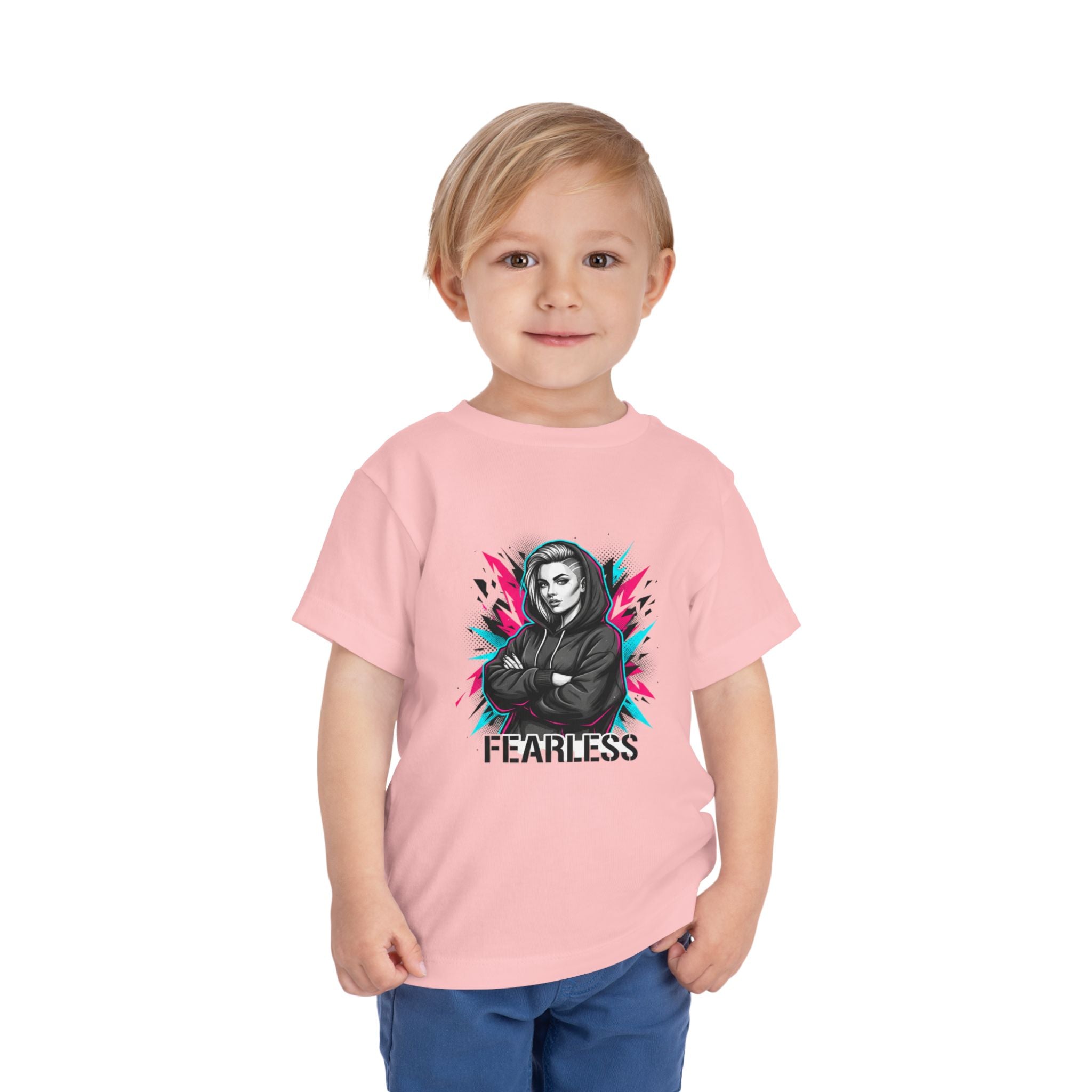 Fearless Toddler Tee — Bold Hoodie Girl Graphic Shirt