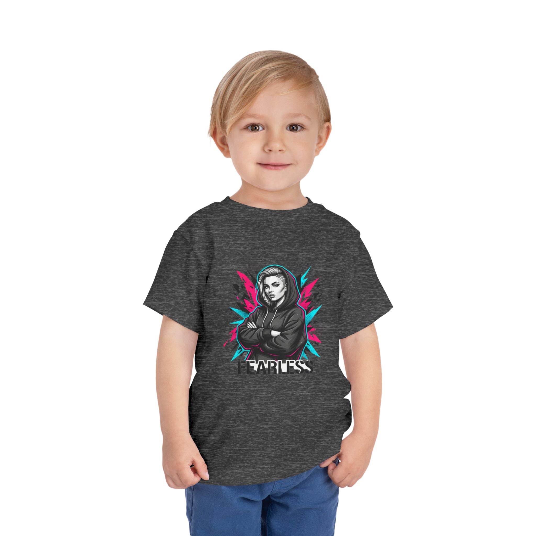 Fearless Toddler Tee — Bold Hoodie Girl Graphic Shirt
