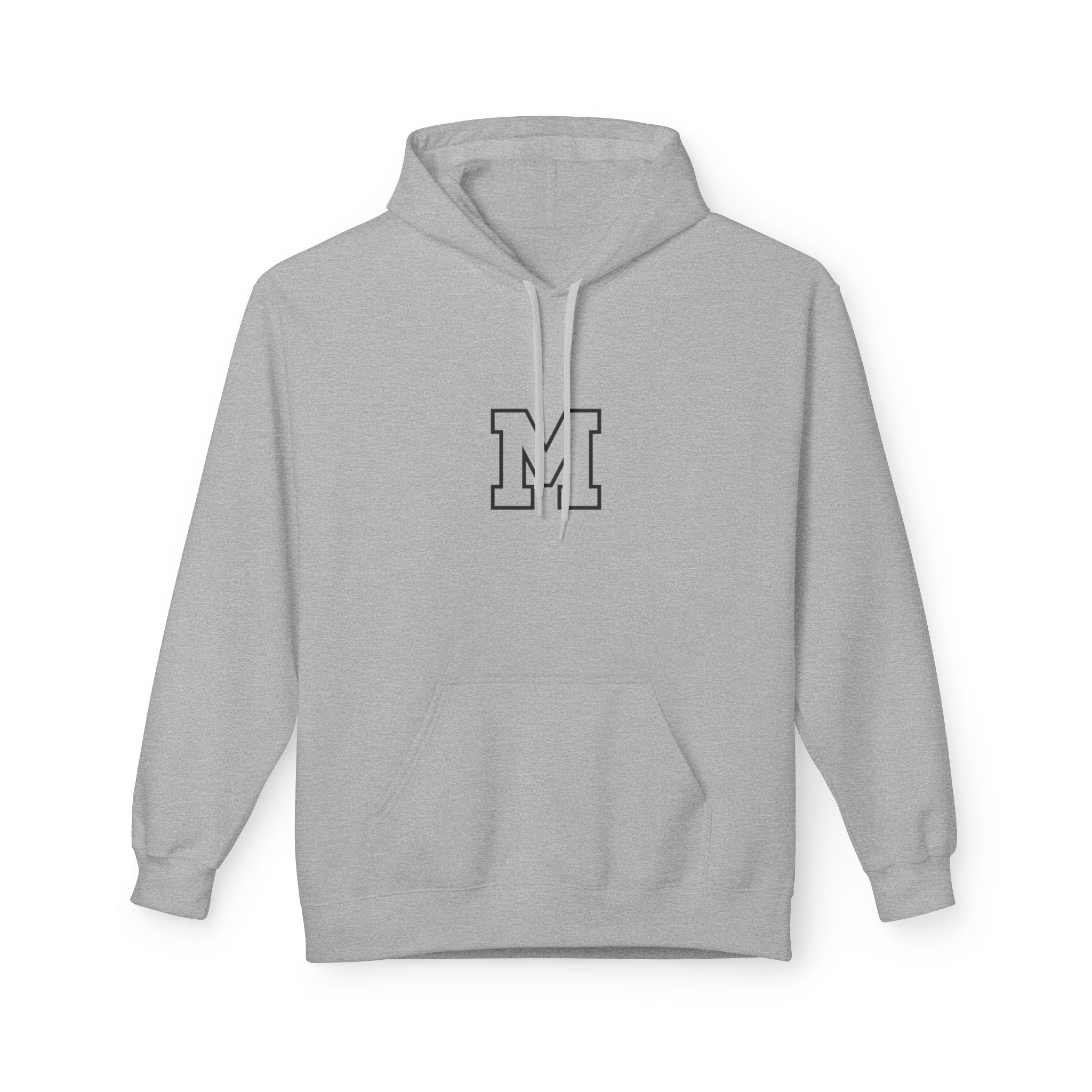 Classic Letter M Hoodie — Minimal Monogram Pullover