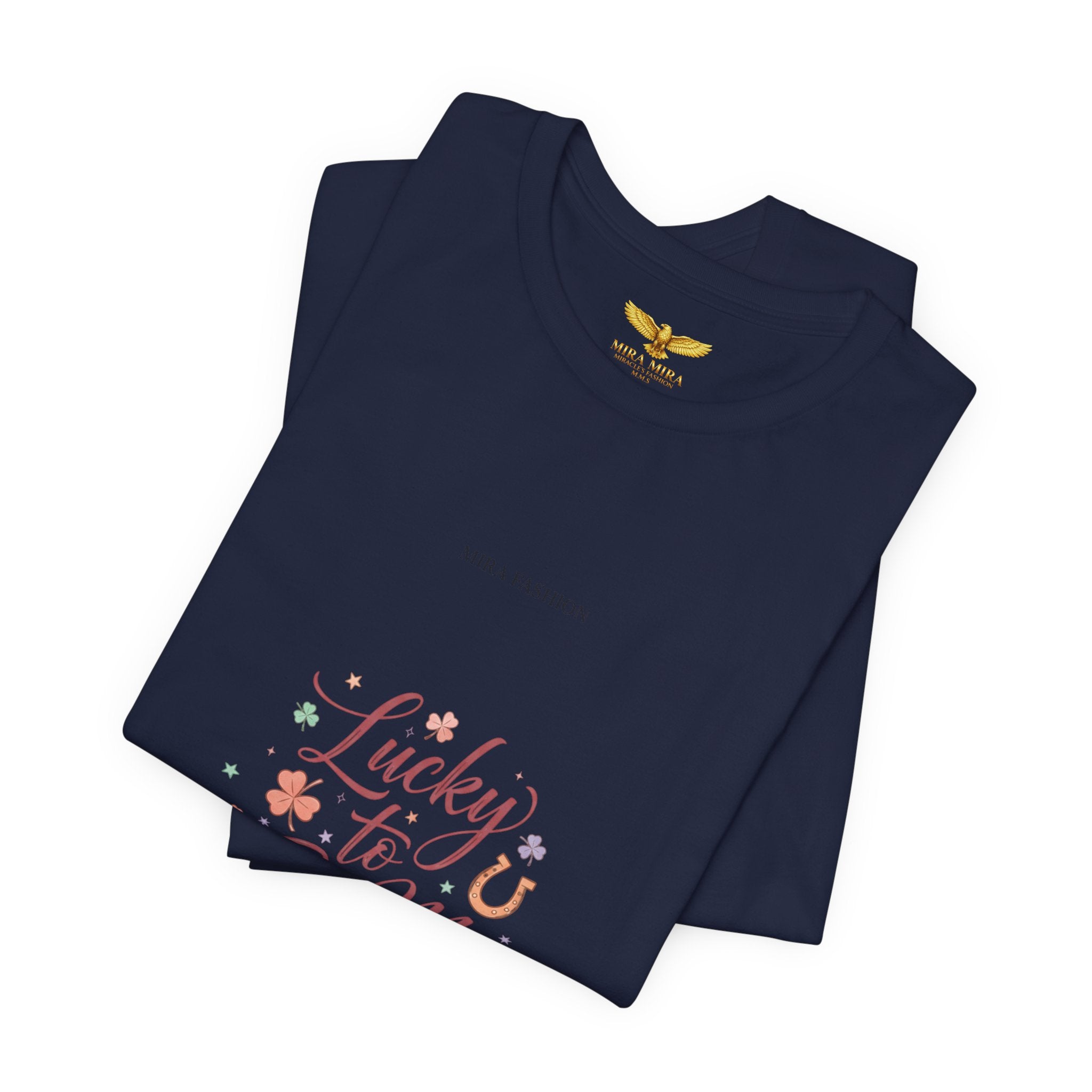 Lucky to Be Me Tee | Lucky Era shirt, glitter script graphic