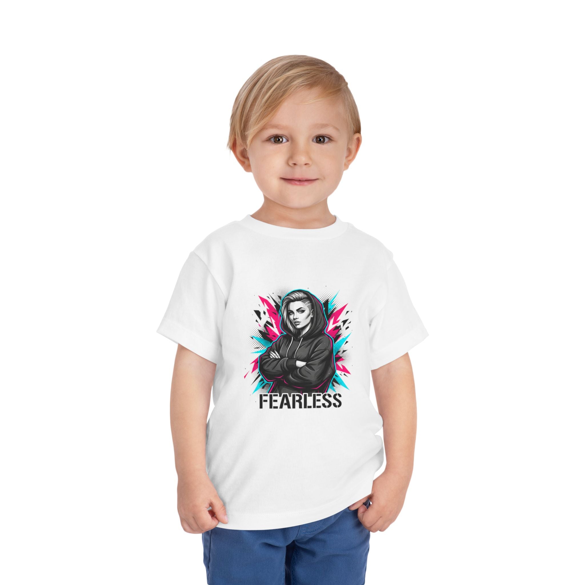 Fearless Toddler Tee — Bold Hoodie Girl Graphic Shirt