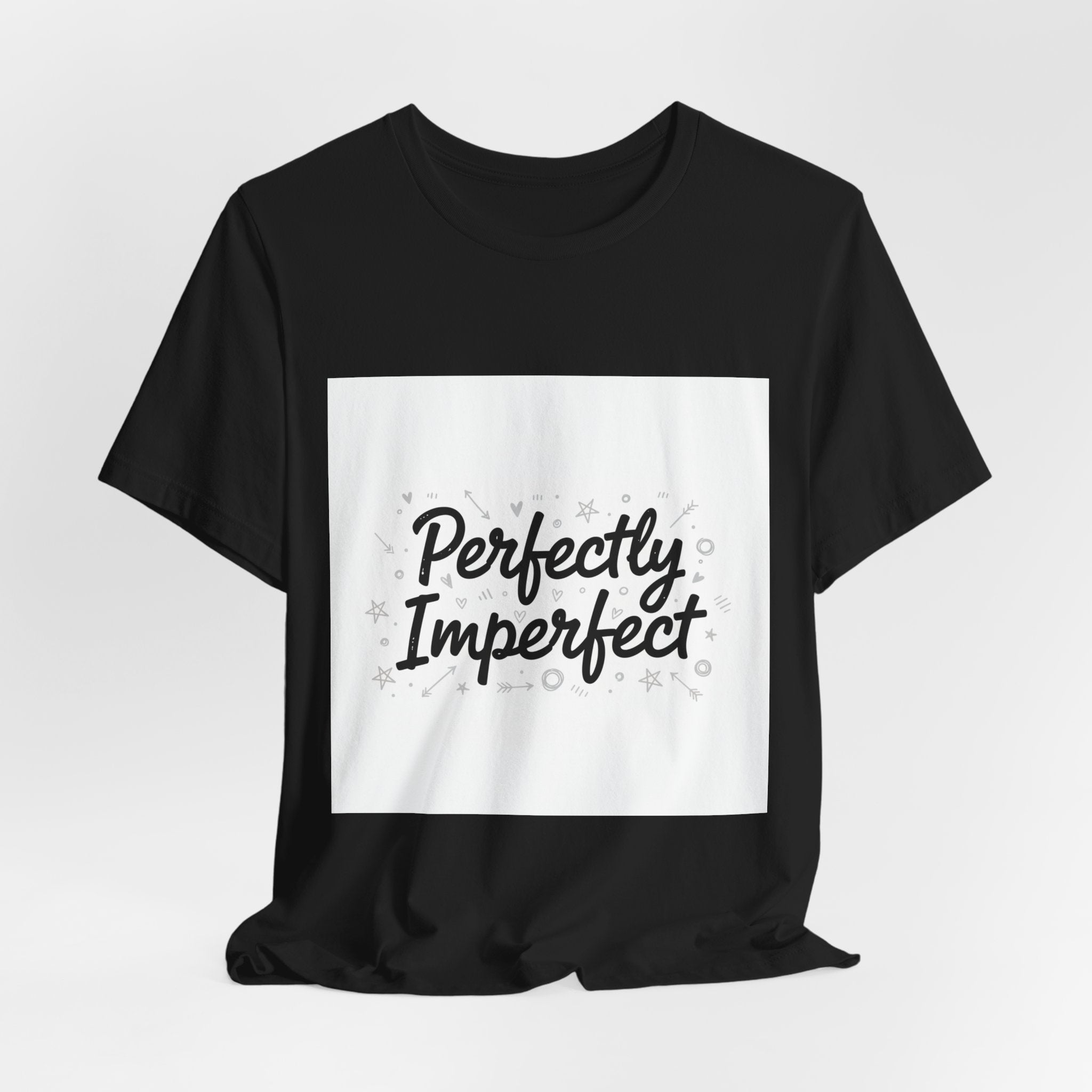 Perfectly Imperfect Tee | handwritten marker aesthetic, doodle quote tee