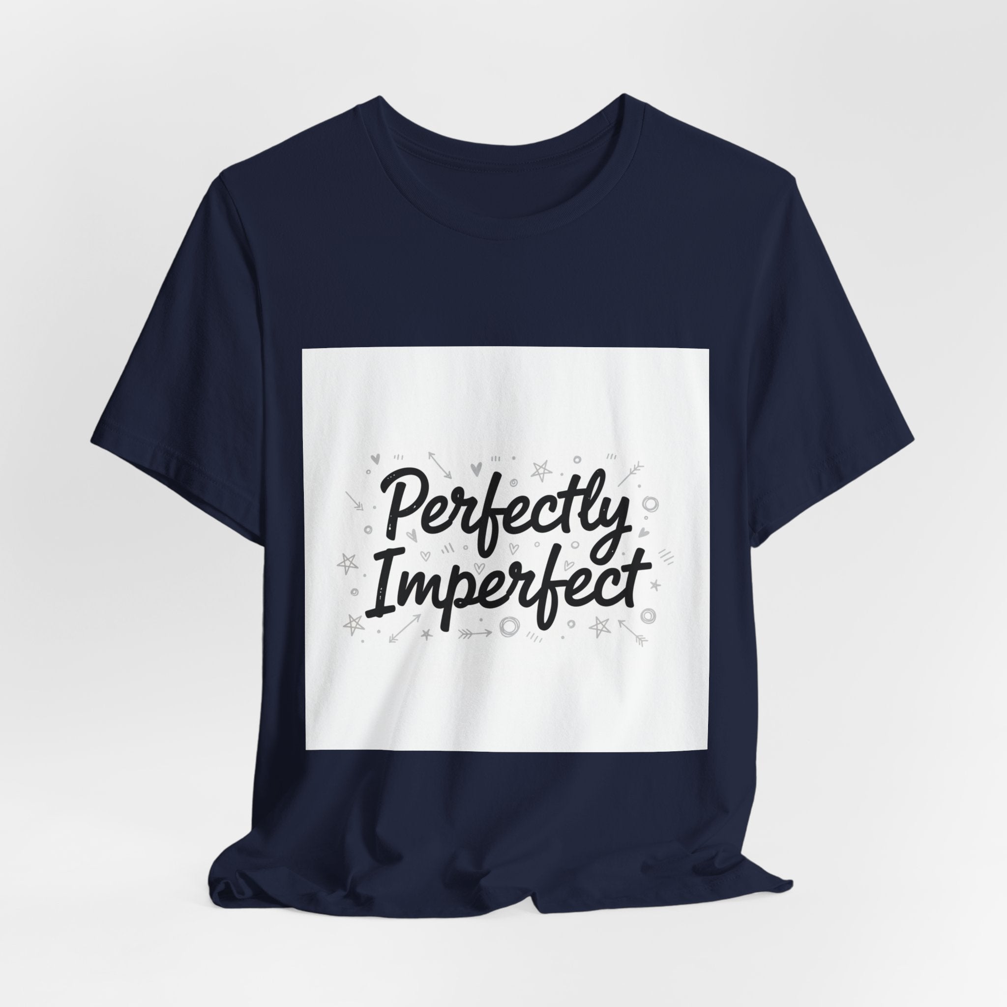 Perfectly Imperfect Tee | handwritten marker aesthetic, doodle quote tee