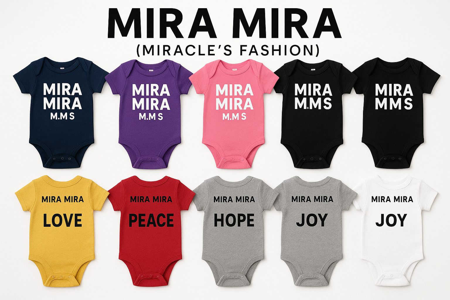 "MIRA MIRA" Beautiful Baby Essential with Inspirational Messages"(MIRACLE&