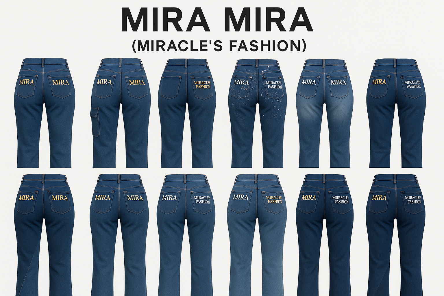 "MIRA MIRA" Adults & Teens Long Jeans Pants "(MIRACLE&