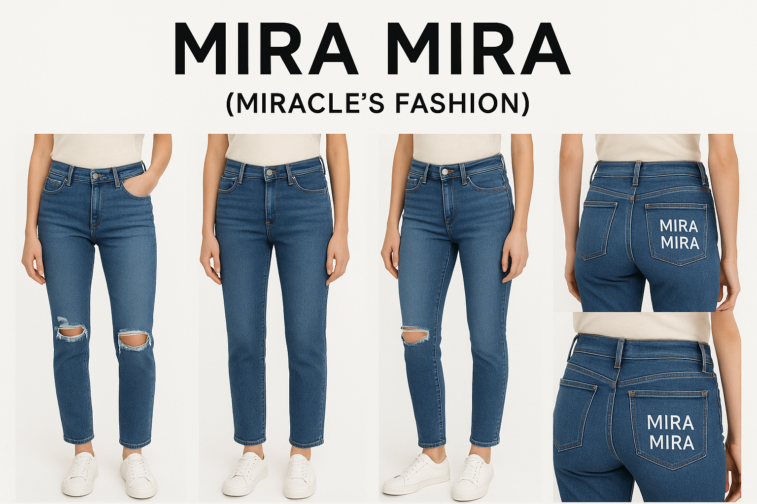 "MIRA MIRA" Adults & Teens Long Jeans Pants "(MIRACLE&
