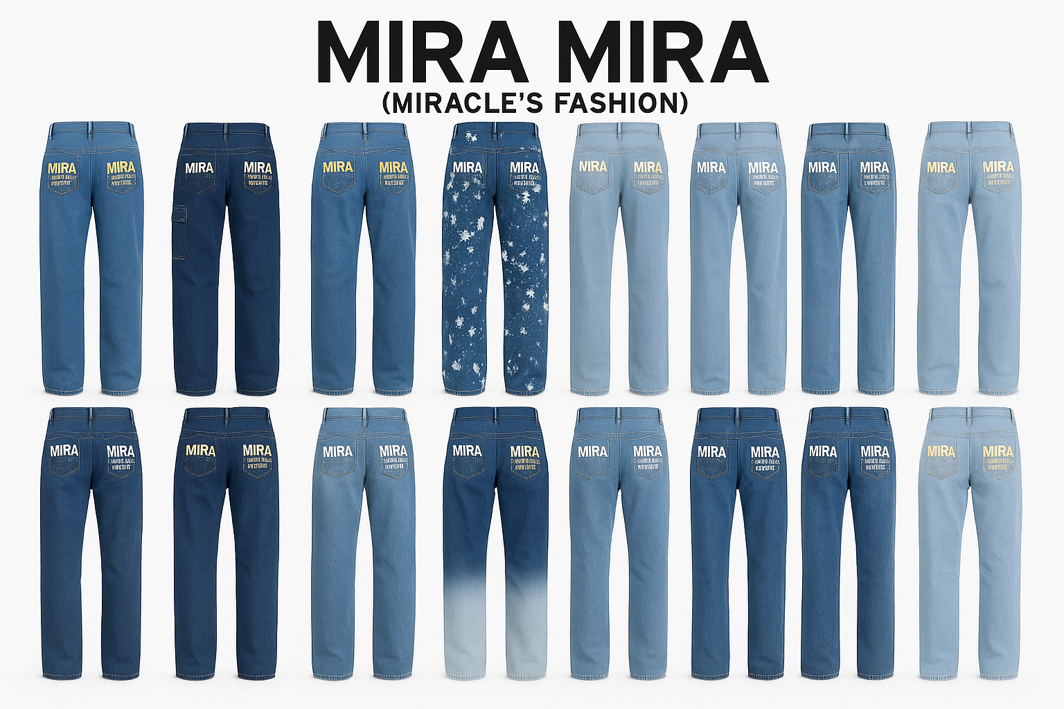 "MIRA MIRA" Adults & Teens Long Jeans Pants "(MIRACLE&