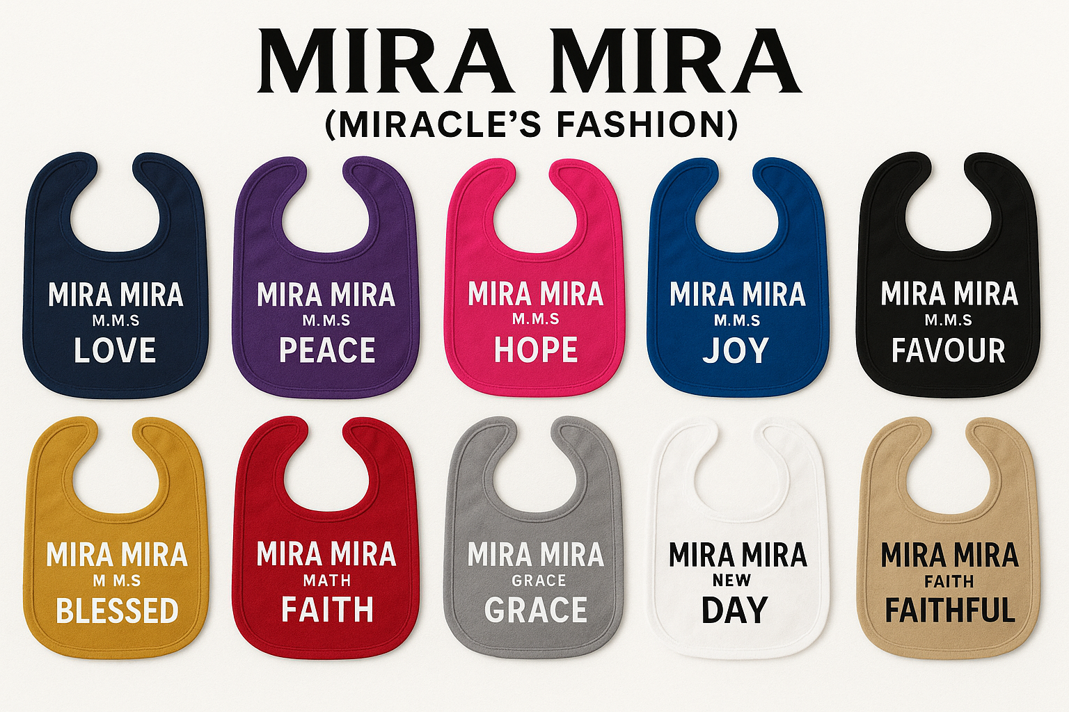 "MIRA MIRA" Beautiful Baby Essential with Inspirational Messages"(MIRACLE&