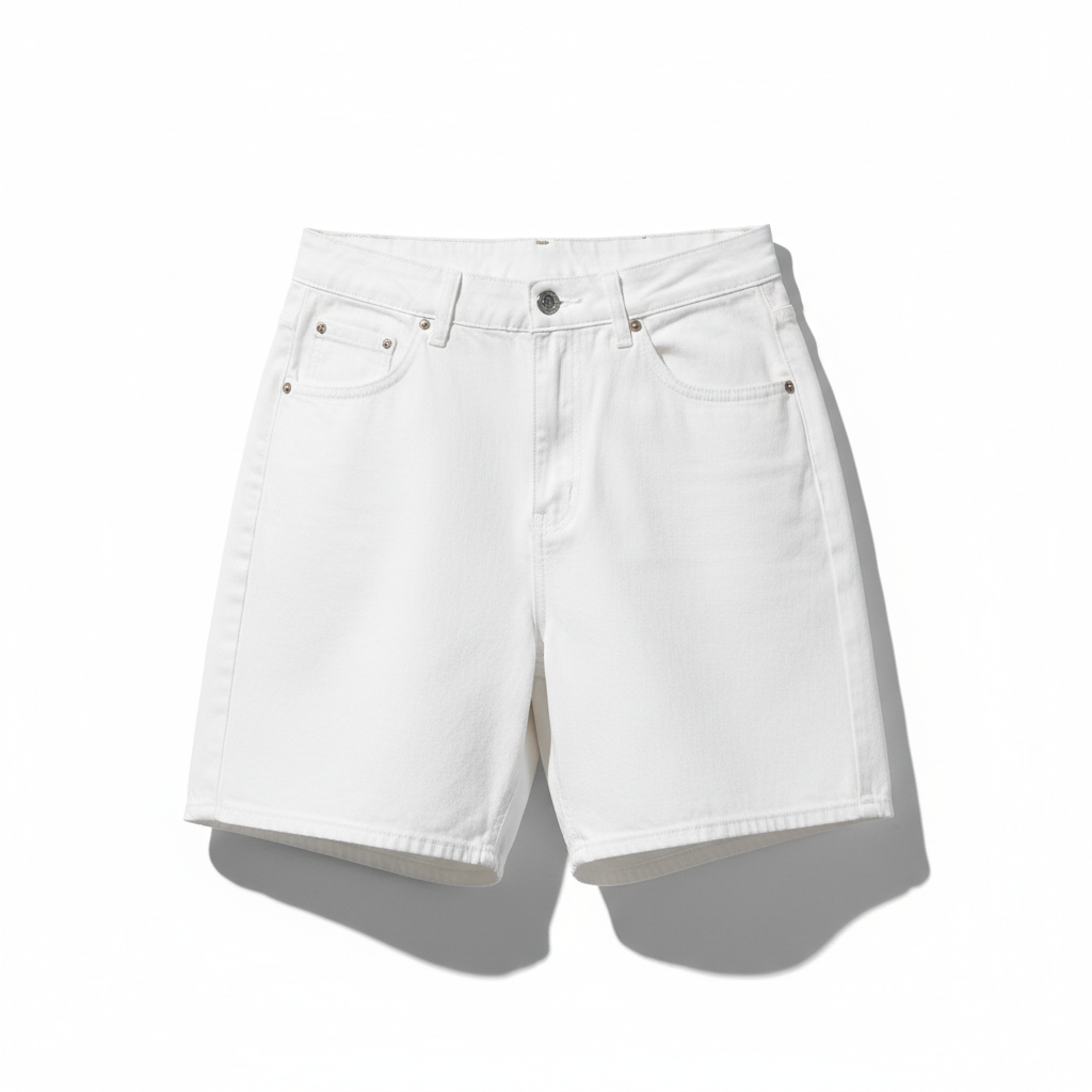 White jorts front