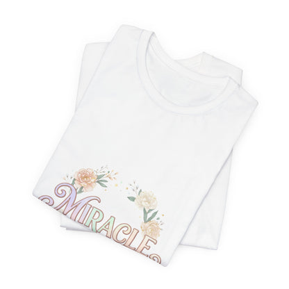 Miracle Serif Tee | Lucky Era aesthetic, pastel script glitter graphic
