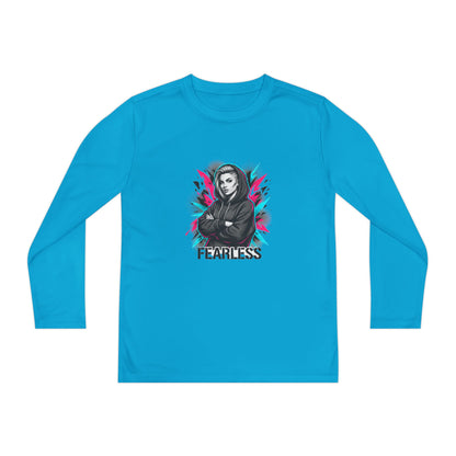 Youth Long Sleeve Tee — Fearless Graphic Hoodie-Style Portrait