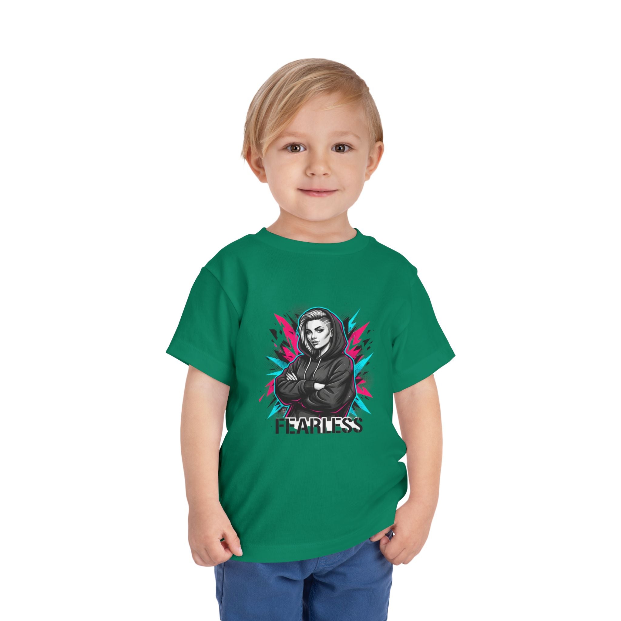 Fearless Toddler Tee — Bold Hoodie Girl Graphic Shirt