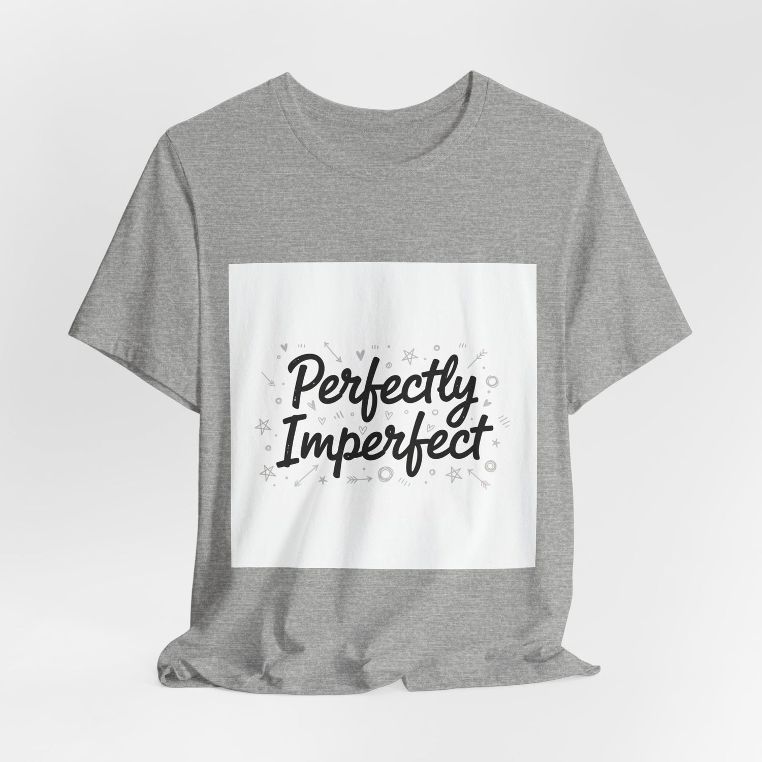 Perfectly Imperfect Tee | handwritten marker aesthetic, doodle quote tee
