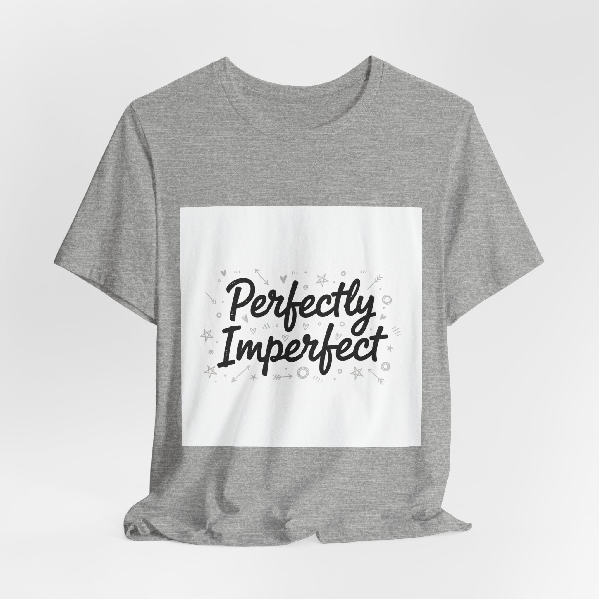 Perfectly Imperfect Tee | handwritten marker aesthetic, doodle quote tee