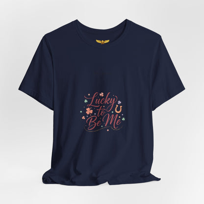 Lucky to Be Me Tee | Lucky Era shirt, glitter script graphic