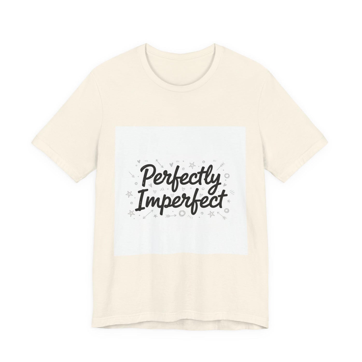 Perfectly Imperfect Tee | handwritten marker aesthetic, doodle quote tee