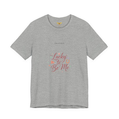 Lucky to Be Me Tee | Lucky Era shirt, glitter script graphic