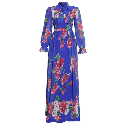 MIRA MIRA Women’s African Chiffon Dress – Big Swing Long Skirt