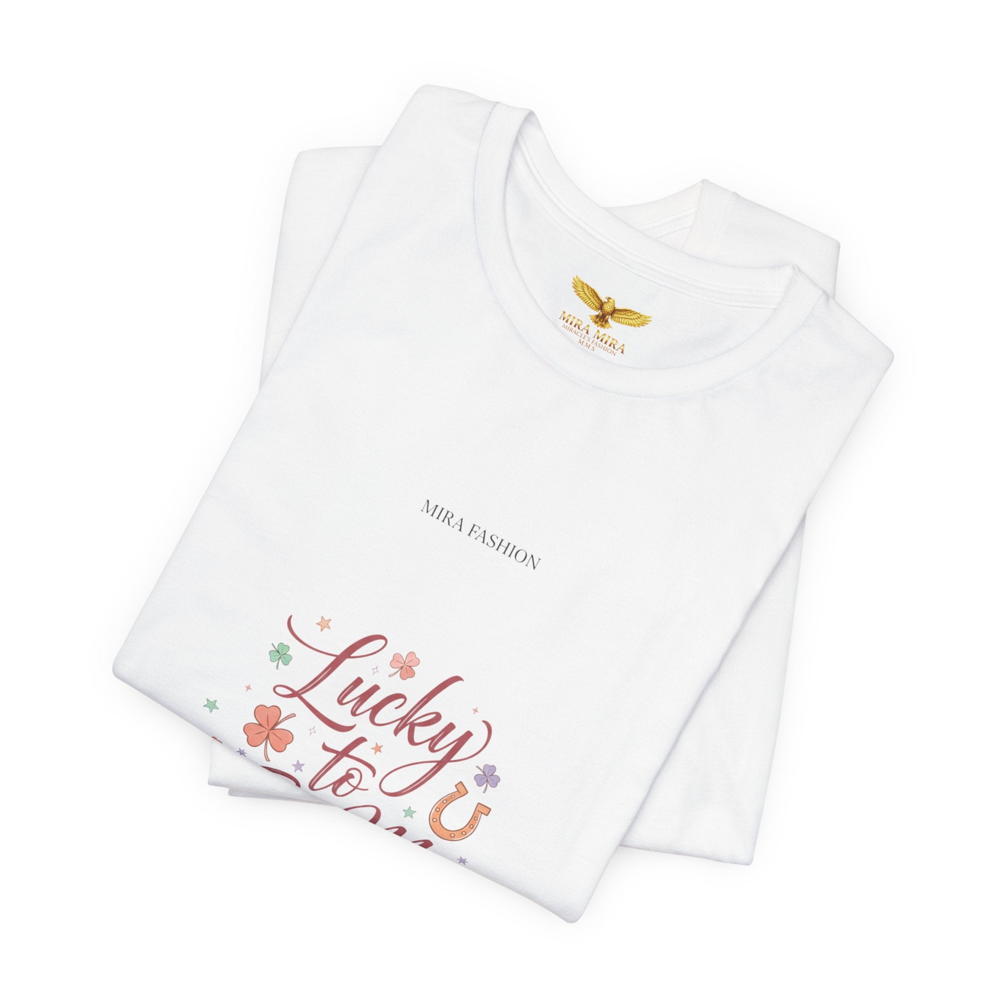 Lucky to Be Me Tee | Lucky Era shirt, glitter script graphic
