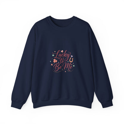Lucky to Be Me Sweatshirt | Lucky Era, chic glitter script