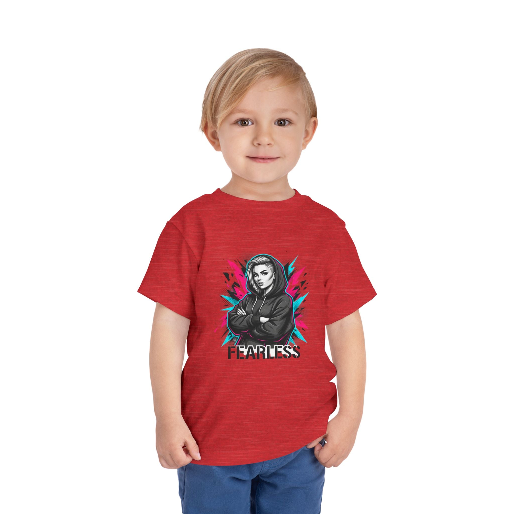 Fearless Toddler Tee — Bold Hoodie Girl Graphic Shirt