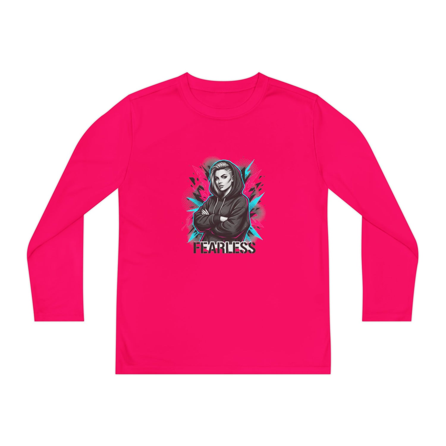 Youth Long Sleeve Tee — Fearless Graphic Hoodie-Style Portrait
