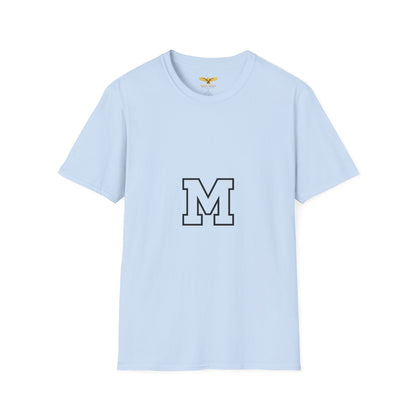 Classic Letter M T-Shirt — Minimal Varsity Monogram Tee