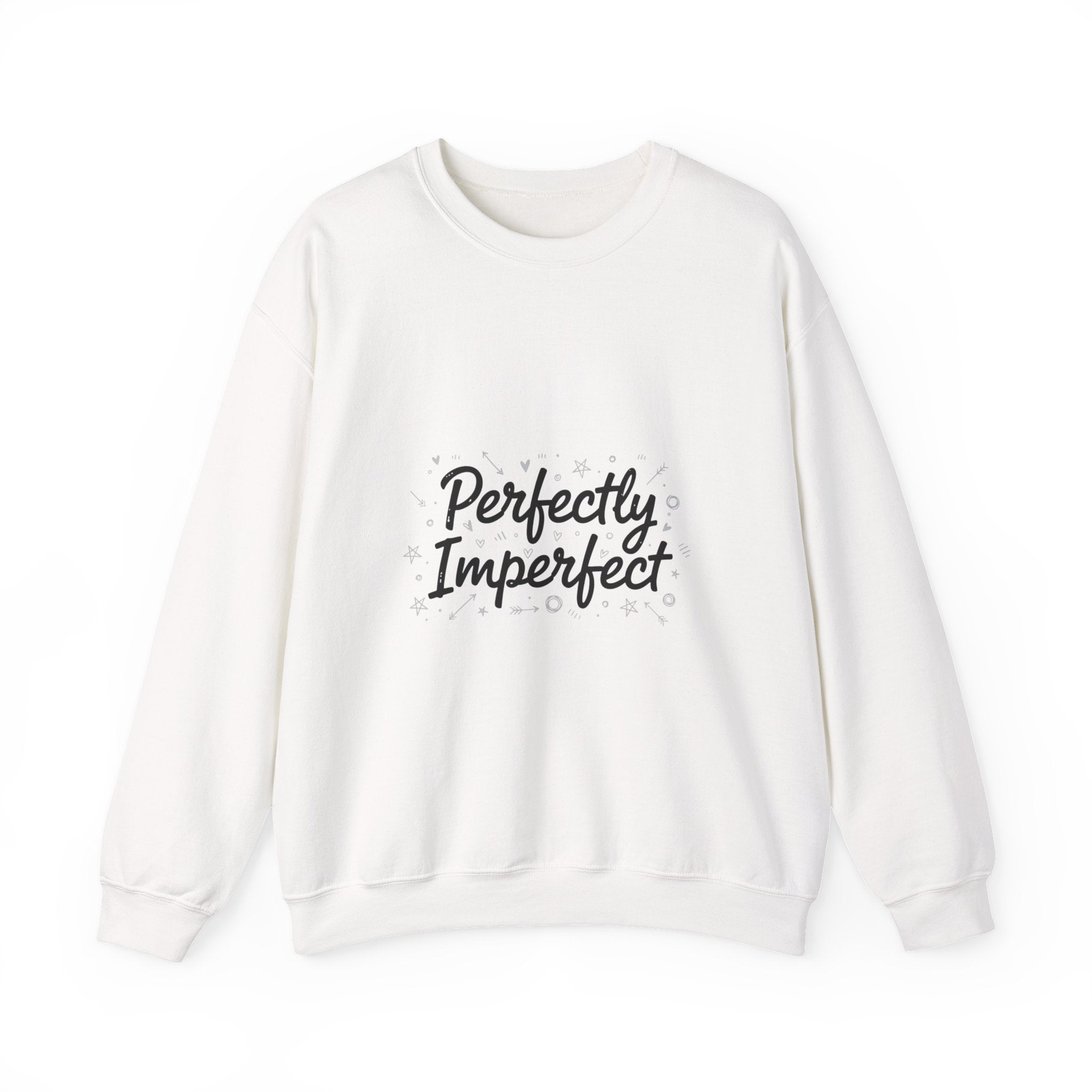 Perfectly Imperfect Marker Script Sweatshirt | handwritten font art, doodle quote