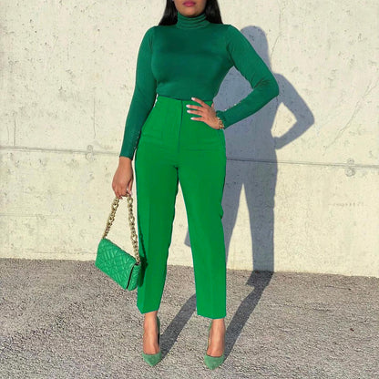 MIRA MIRA Plus Size African High Waist Suit Pants