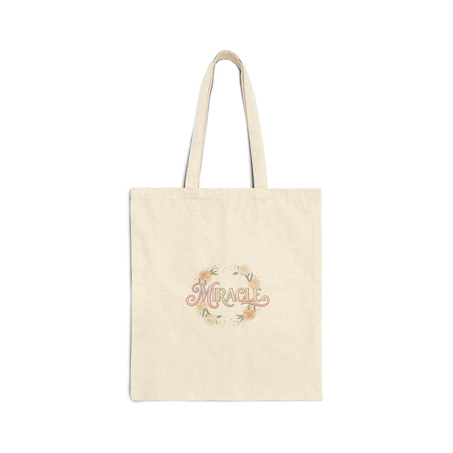 Miracle Script Tote | Lucky Era aesthetic, pastel serif sparkle