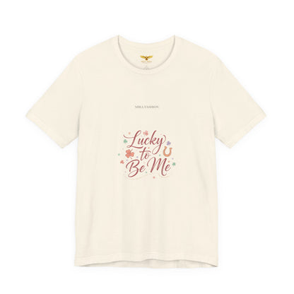 Lucky to Be Me Tee | Lucky Era shirt, glitter script graphic