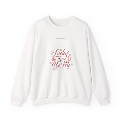 Lucky to Be Me Sweatshirt | Lucky Era, chic glitter script
