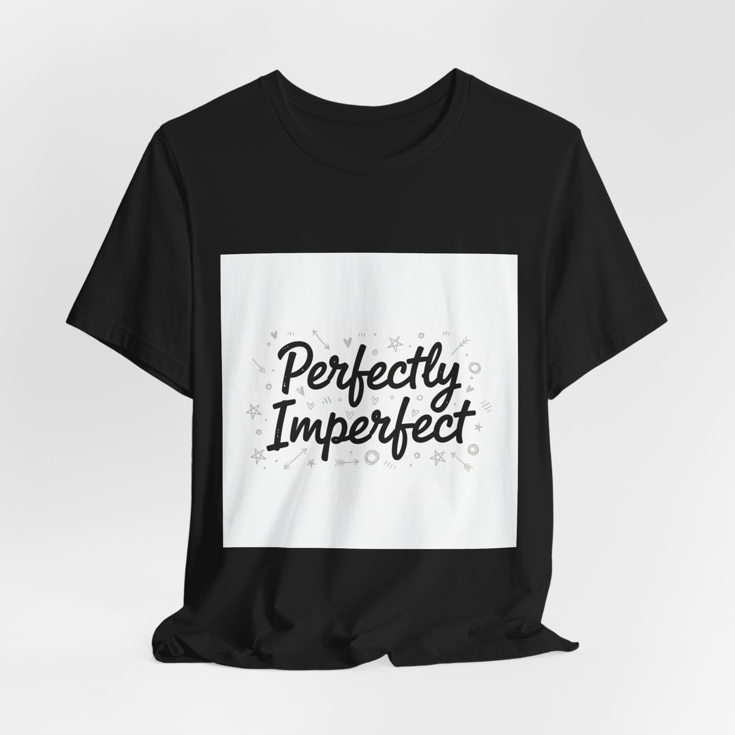 Perfectly Imperfect Tee | handwritten marker aesthetic, doodle quote tee