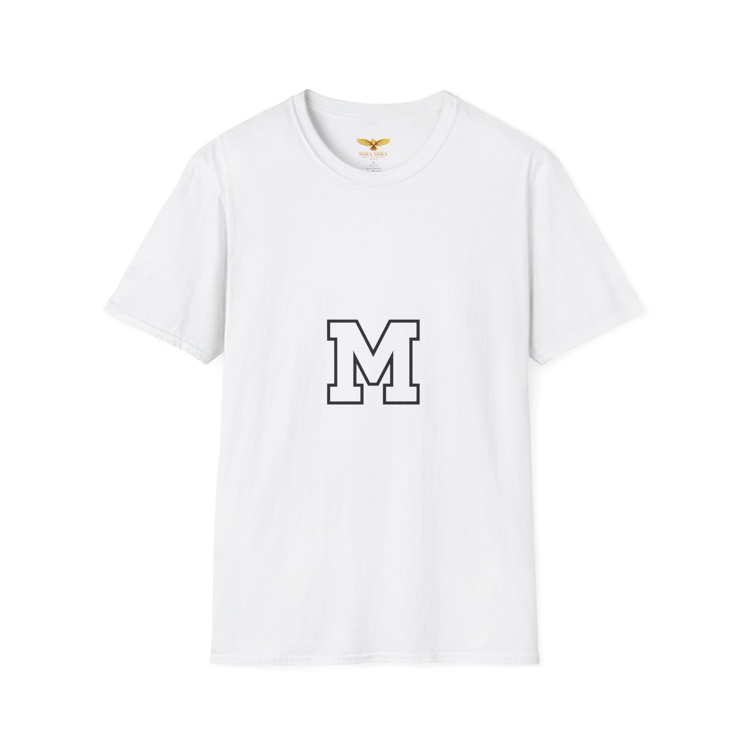 Classic Letter M T-Shirt — Minimal Varsity Monogram Tee