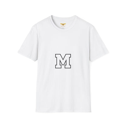 Classic Letter M T-Shirt — Minimal Varsity Monogram Tee