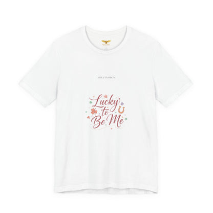 Lucky to Be Me Tee | Lucky Era shirt, glitter script graphic