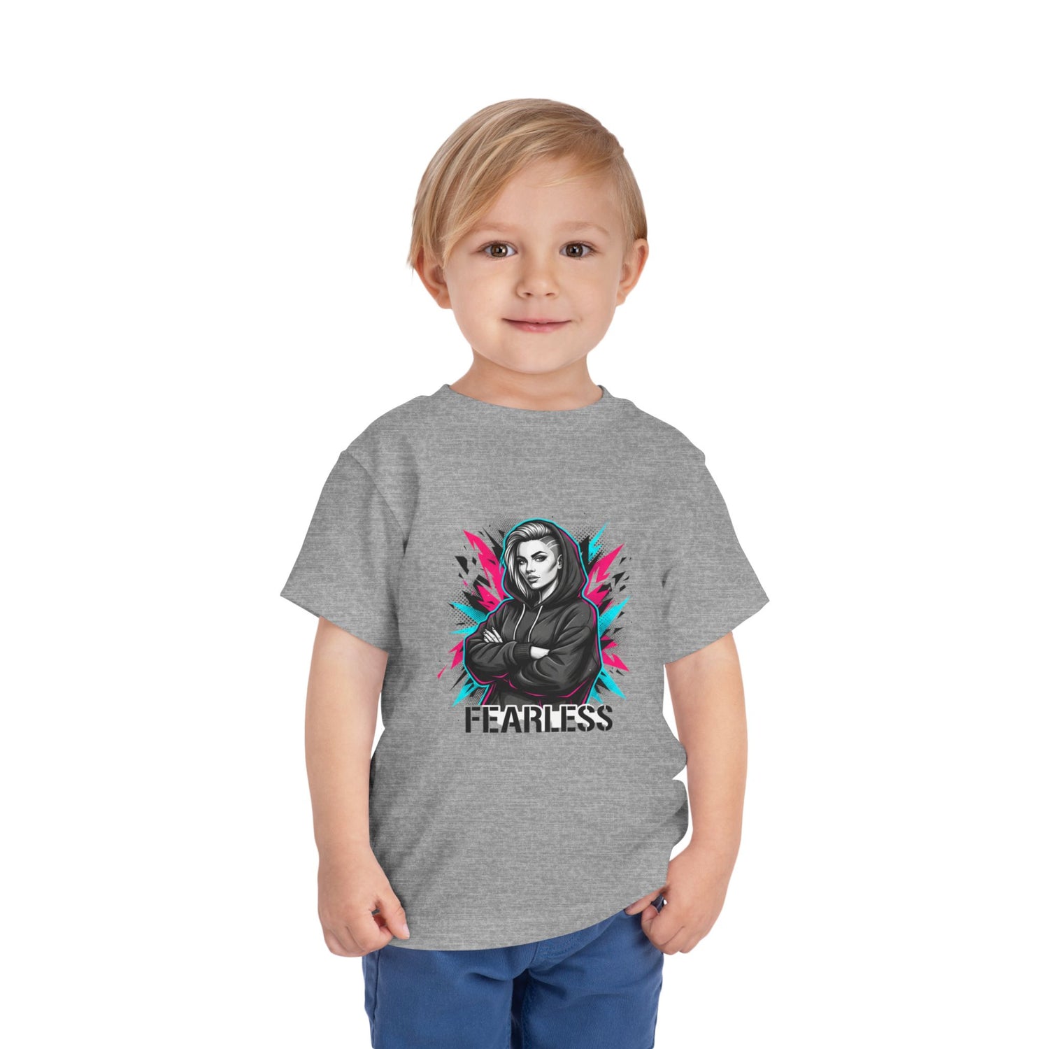 Fearless Toddler Tee — Bold Hoodie Girl Graphic Shirt