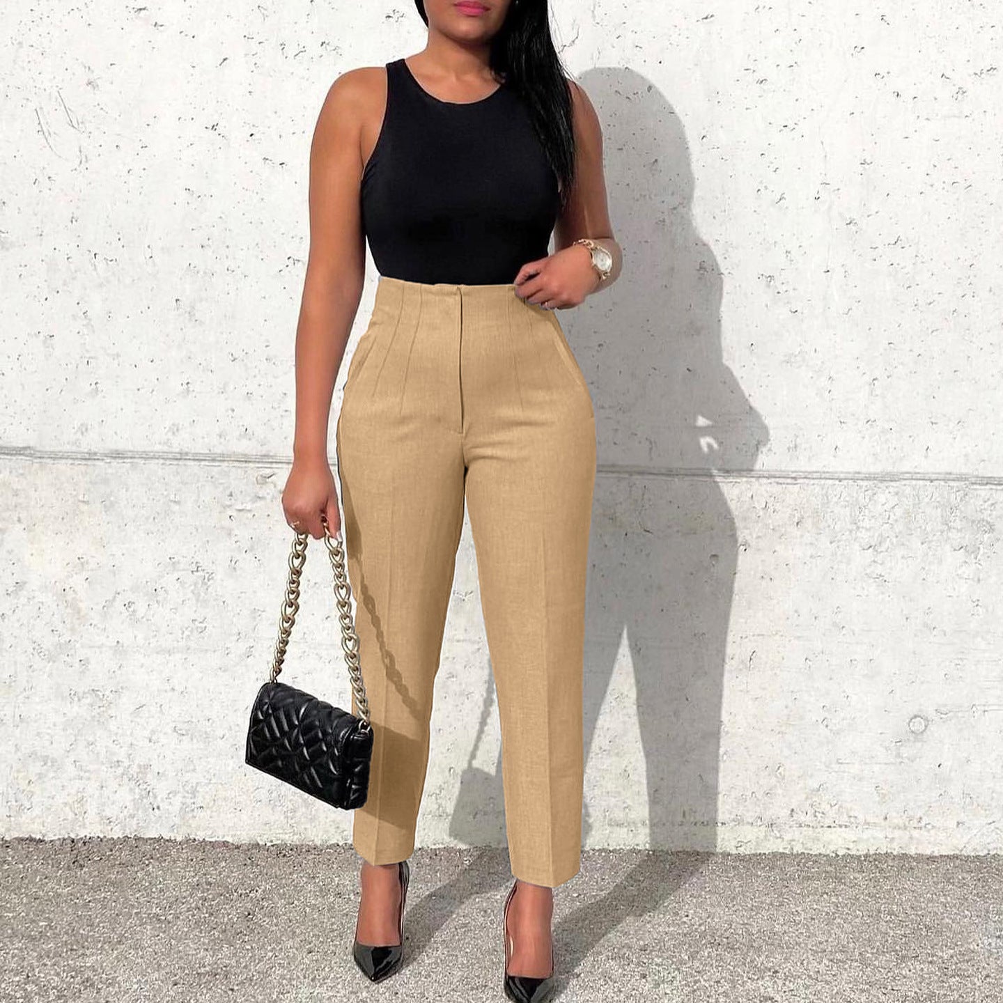 MIRA MIRA Plus Size African High Waist Suit Pants