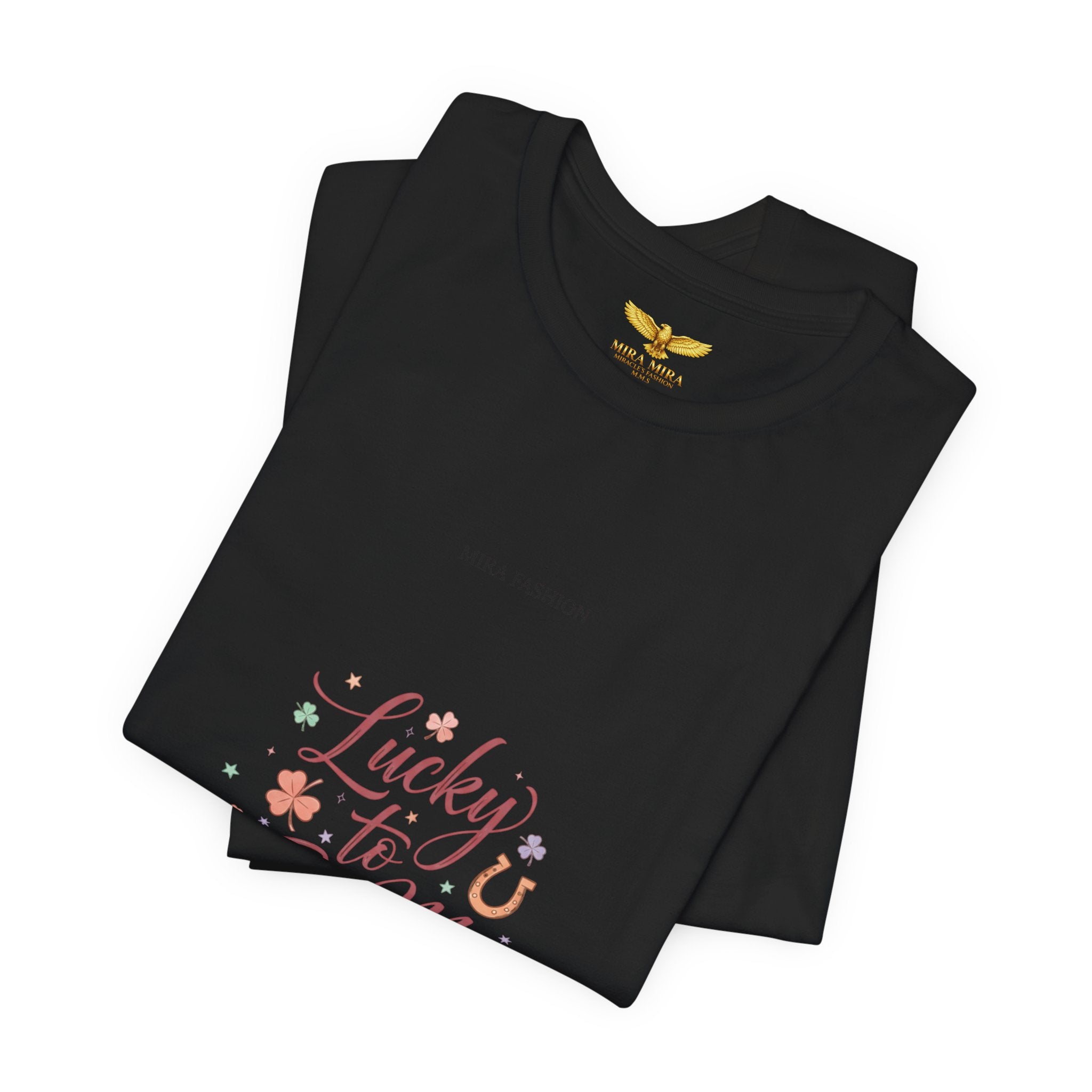 Lucky to Be Me Tee | Lucky Era shirt, glitter script graphic