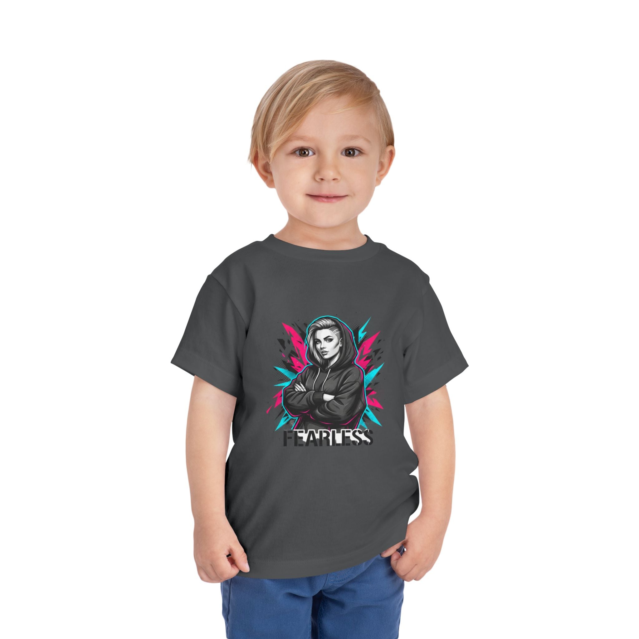 Fearless Toddler Tee — Bold Hoodie Girl Graphic Shirt