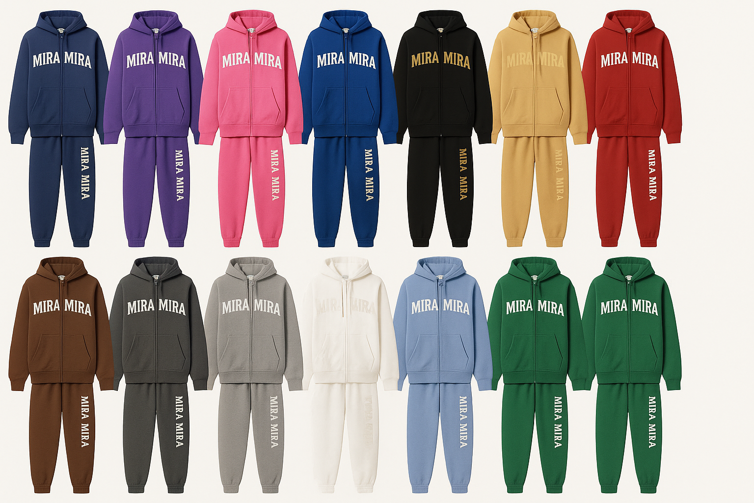 "MIRA MIRA" Unisex Streetwear Sweatsuit Bundle "(MIRACLE&