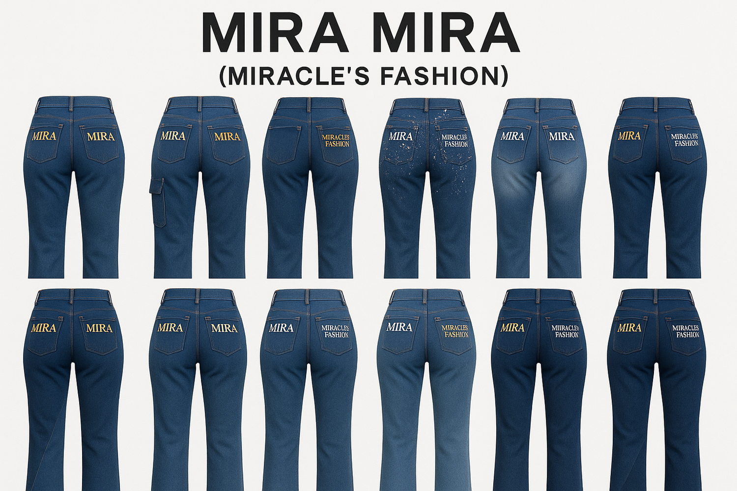 "MIRA MIRA" Adults &amp; Teens Long Jeans Pants "(MIRACLE&