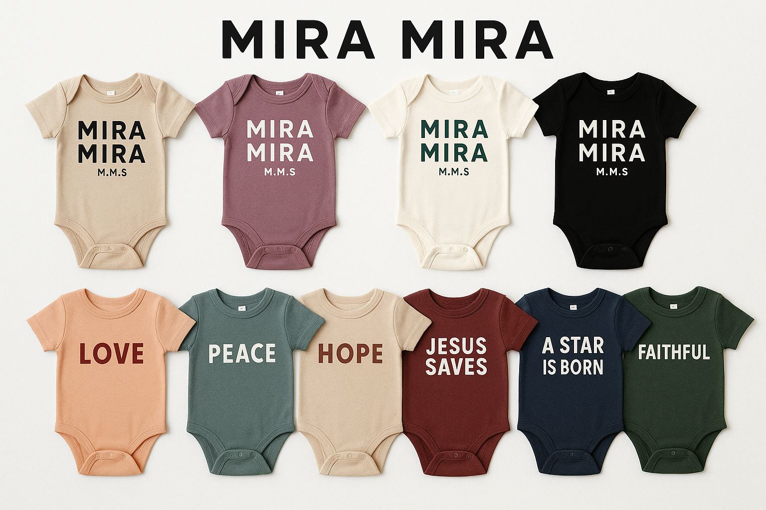 "MIRA MIRA" Beautiful Baby Essential with Inspirational Messages"(MIRACLE&
