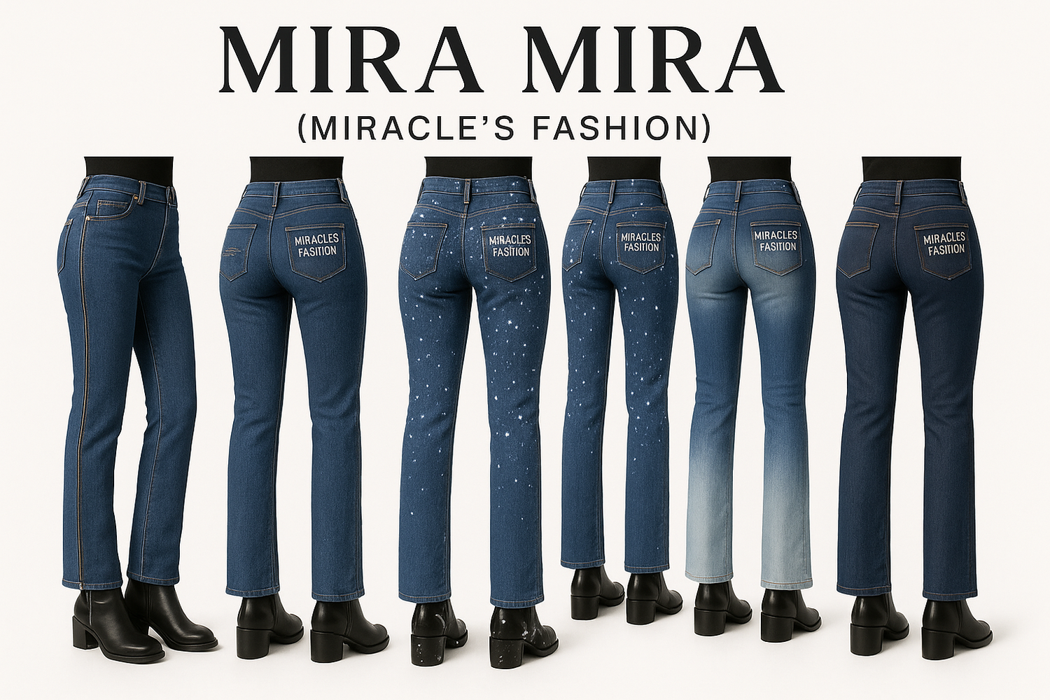 "MIRA MIRA" Adults &amp; Teens Long Jeans Pants "(MIRACLE&