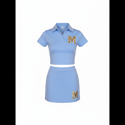 Baby blue M matching set