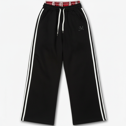 Black cargo pants with M logo