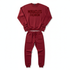 Complete Dark Red Sweatsuit Set with Red Text