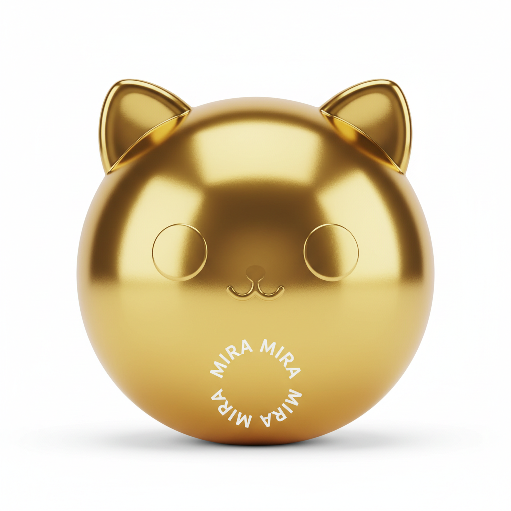 Gold MIRA MIRA Cat Face Squishy