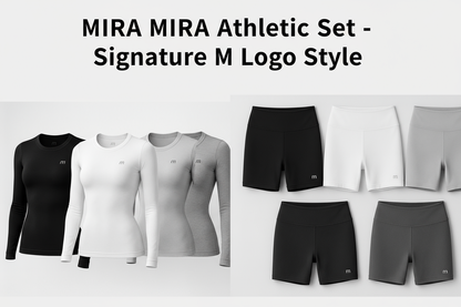 MIRA MIRA Athletic Set - Long-Sleeve Top &amp; Short Fitted Tights