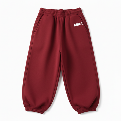Red wide leg sweatpants